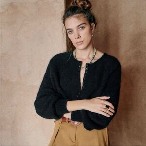 Sezane Leon Sweater Black XS